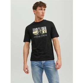 Jack & Jones 12235522 Jorsplash Photo Tee Ss Crew Neck Siyah Erkek T-shirt