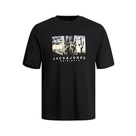 Jack & Jones 12235522 Jorsplash Photo Tee Ss Crew Neck Siyah Erkek T-shirt