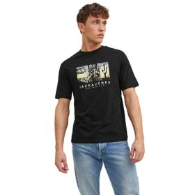 Jack & Jones 12235522 Jorsplash Photo Tee Ss Crew Neck Siyah Erkek T-shirt