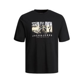 Jack & Jones 12235522 Jorsplash Photo Tee Ss Crew Neck Siyah Erkek T-shirt