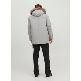 Jack & Jones 12235858_JJEWING PARKA SN Gri Erkek Mont