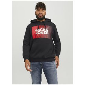 Jack & Jones 12236806_JJECORP LOGO SWEAT HOOD PL Siyah Erkek Sweatshirt