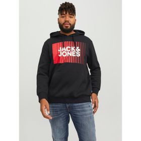 Jack & Jones 12236806_JJECORP LOGO SWEAT HOOD PL Siyah Erkek Sweatshirt
