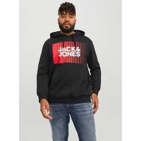 Jack & Jones 12236806_JJECORP LOGO SWEAT HOOD PL Siyah Erkek Sweatshirt