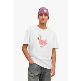 Jack & Jones 12238166-White Jordimensional Tee Ss Crew Neck Tg Beyaz Erkek T-shirt