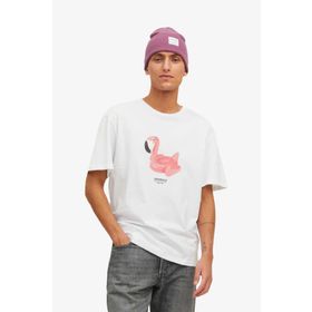 Jack & Jones 12238166-White Jordimensional Tee Ss Crew Neck Tg Beyaz Erkek T-shirt