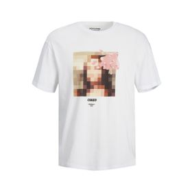 Jack & Jones 12238168 Beyaz Erkek T-shirt