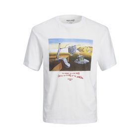 Jack & Jones 12238168 Beyaz Mavi Erkek T-shirt