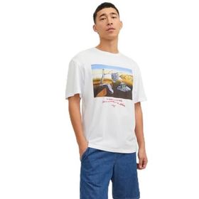 Jack & Jones 12238168 Beyaz Mavi Erkek T-shirt