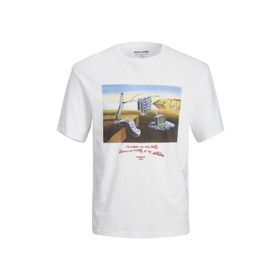 Jack & Jones 12238168 Beyaz Mavi Erkek T-shirt
