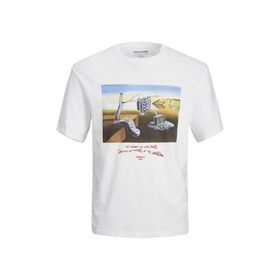 Jack & Jones 12238168 Beyaz Mavi Erkek T-shirt
