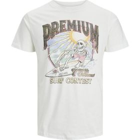 Jack & Jones 12239252-Cloud Jprbluvıntage Tee Tg Beyaz Erkek T-shirt