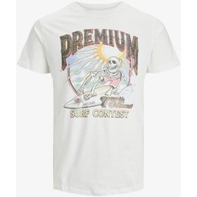 Jack & Jones 12239252-Cloud Jprbluvıntage Tee Tg Beyaz Erkek T-shirt