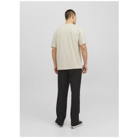 Jack & Jones 12240121_JORVESTERBRO TEE SS CREW N Yuvarlak Yaka Krem Erkek T-shirt