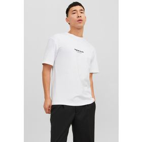 Jack & Jones 12240121_JORVESTERBRO TEE SS CREW N Yuvarlak Yaka Krem Erkek T-shirt