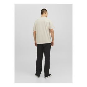 Jack & Jones 12240121_JORVESTERBRO TEE SS CREW N Yuvarlak Yaka Krem Erkek T-shirt