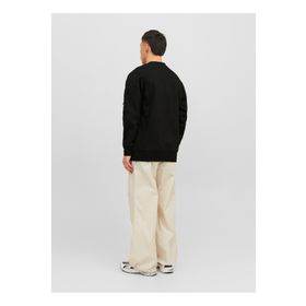 Jack & Jones 12240222_JCOSHADE SWEAT CREW NECK L Bisiklet Yaka Siyah Erkek Sweatshirt