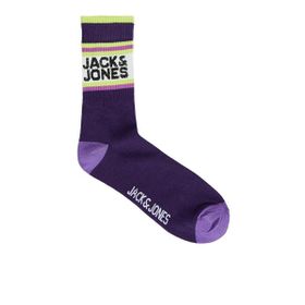 Jack & Jones 12240491 Atletic Logo Açık Gri Erkek Çorap
