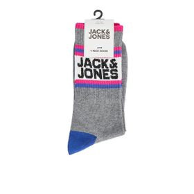 Jack & Jones 12240491 Atletic Logo Açık Gri Erkek Çorap