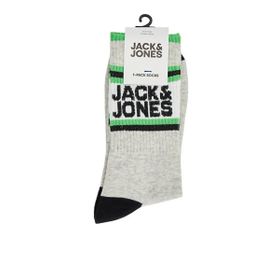 Jack & Jones 12240491 Atletic Logo Açık Gri Erkek Çorap