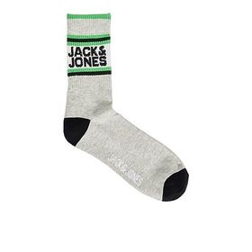 Jack & Jones 12240491 Atletic Logo Açık Gri Erkek Çorap
