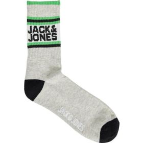 Jack & Jones 12240491 Atletic Logo Açık Gri Erkek Çorap