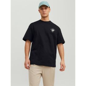 Jack & Jones 12241610-Black Jormontecarlo Watercolor Tee Ss Crew Sn Siyah Erkek T-shirt