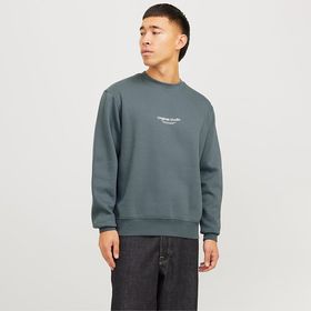 Jack & Jones 12241694-STRM Vesterbro Yeşil Bisiklet Yaka Erkek Sweatshirt