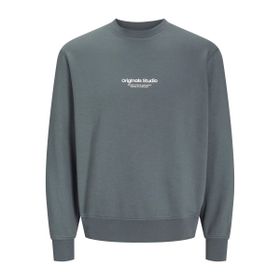 Jack & Jones 12241694-STRM Vesterbro Yeşil Bisiklet Yaka Erkek Sweatshirt