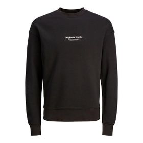 Jack & Jones 12241694_JORVESTERBRO SWEAT CREW NE Bisiklet Yaka Siyah Erkek Sweatshirt