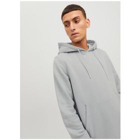 Jack & Jones 12242176_JCOREACT SWEAT HOOD Kapüşon Yaka Gri Erkek Sweatshirt