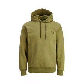 Jack & Jones 12242247-Olive Jcounseen Backprınt Sweat Hood Erkek Haki Sweatshirt