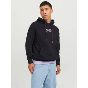 Jack & Jones 12242357 Black Jorsılverlake Siyah Erkek Sweatshirt