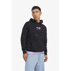 Jack & Jones 12242357 Black Jorsılverlake Siyah Erkek Sweatshirt