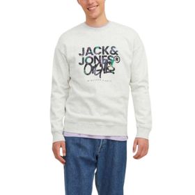 Jack & Jones 12242366_JORSILVERLAKE SWEAT CREW N Bisiklet Yaka Açık Gri Erkek Sweatshirt