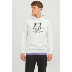 Jack & Jones 12244219-Beige Jorbeware Sweat Hood Fst Erkek Bej Sweatshirt
