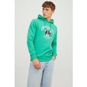 Jack & Jones 12244219-Beige Jorbeware Sweat Hood Fst Erkek Bej Sweatshirt