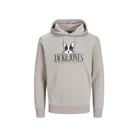 Jack & Jones 12244219-Beige Jorbeware Sweat Hood Fst Erkek Bej Sweatshirt