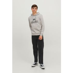 Jack & Jones 12244219-Beige Jorbeware Sweat Hood Fst Erkek Bej Sweatshirt