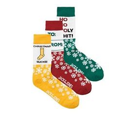 Jack & Jones 12246162 Xmas Gıft 3'lü Erkek Çorap