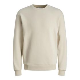 Jack & Jones 12249341 Essentials JJebradley Sweat Crew Noos Kırık Beyaz Erkek Sweatshirt
