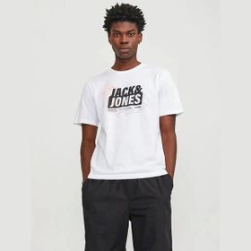 Jack & Jones 12252376 Beyaz Jcomap Logo Erkek T-Shirt