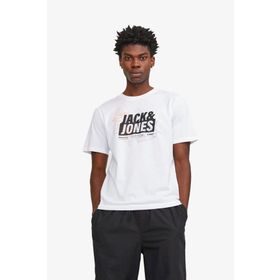 Jack & Jones 12252376 Beyaz Jcomap Logo Erkek T-Shirt