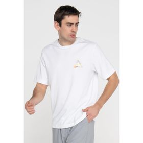 Jack & Jones 12253380 O Yaka Baskılı Kısa Kollu Beyaz Erkek T-shirt