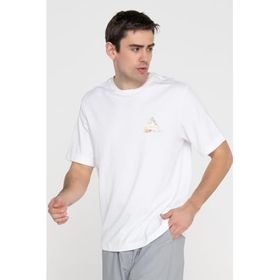 Jack & Jones 12253380 O Yaka Baskılı Kısa Kollu Beyaz Erkek T-shirt