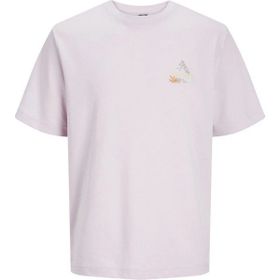 Jack & Jones 12253380 O Yaka Baskılı Kısa Kollu Beyaz Erkek T-shirt