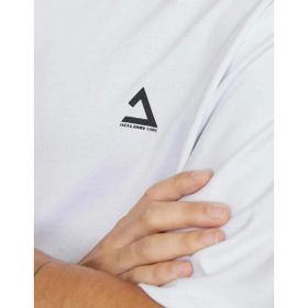 Jack & Jones 12253435 Jcotriangle Tee SS Crew Neck SN White Erkek T-shirt