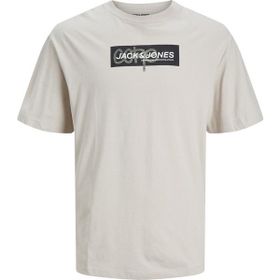 Jack & Jones 12253477 Bej O Yaka Erkek T-Shirt