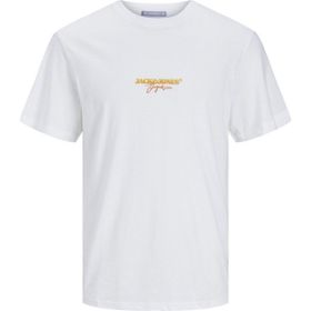 Jack & Jones 12255557 Joraruba Puff Brandıng Baskılı Beyaz Erkek T-shirt