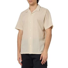 Jack & Jones 12256772 Gömlek Yaka Rahat Kesim Kısa Kollu Bej Erkek Gömlek